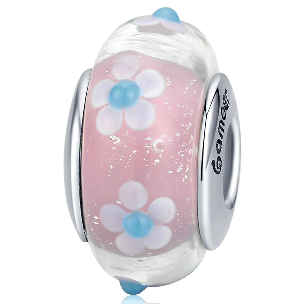 Solid 925 Sterling Silver Pandora Floral Inspired Charm