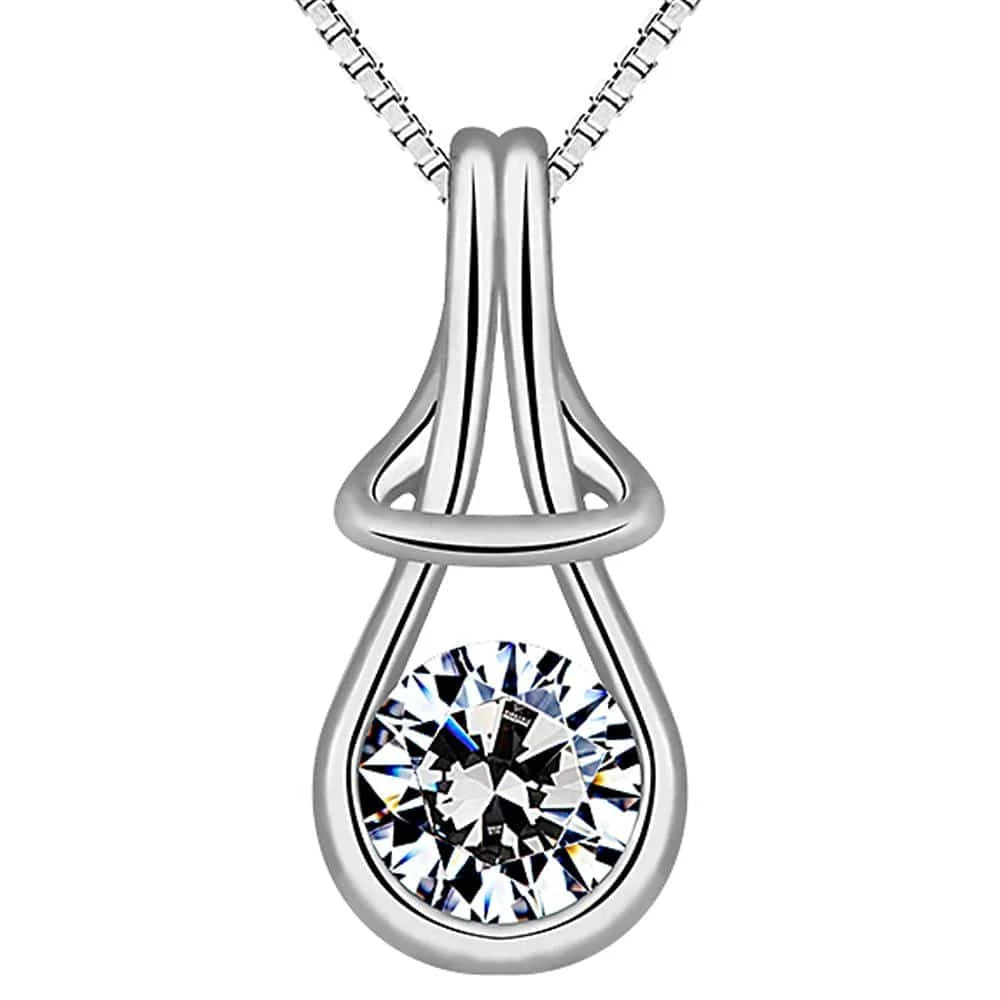 Boxed Solid 925 Sterling Silver Angel Necklace and Earrings Set Embellished with SWAROVSKI® Crystals