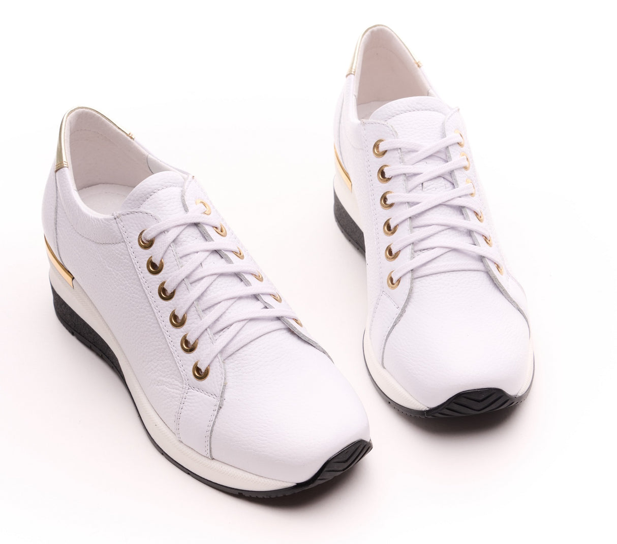 Bosccolo Womens Sneakers - White/Gold