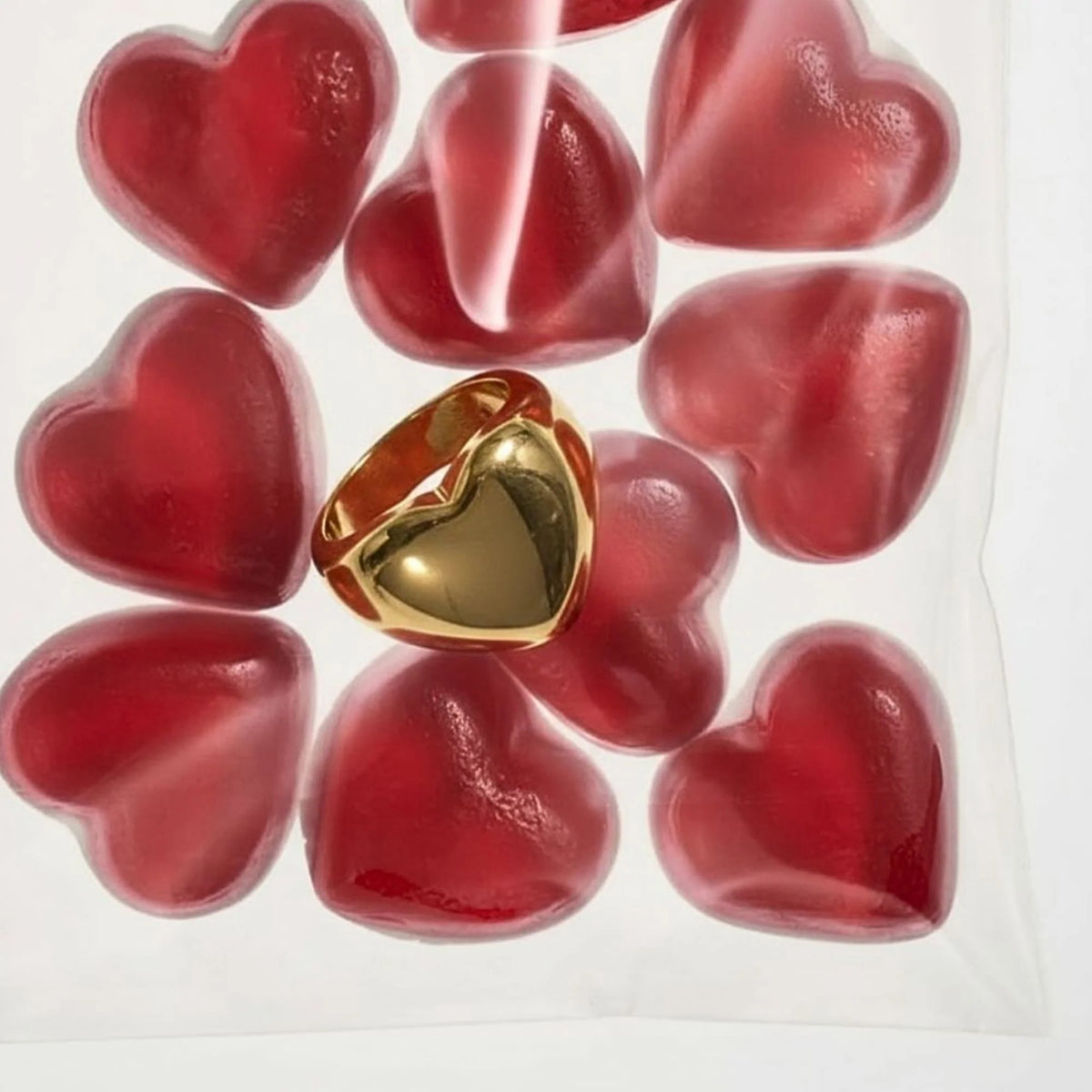 Bullion Gold Heart's Desire Signet Gold Layered Ring in 16mm