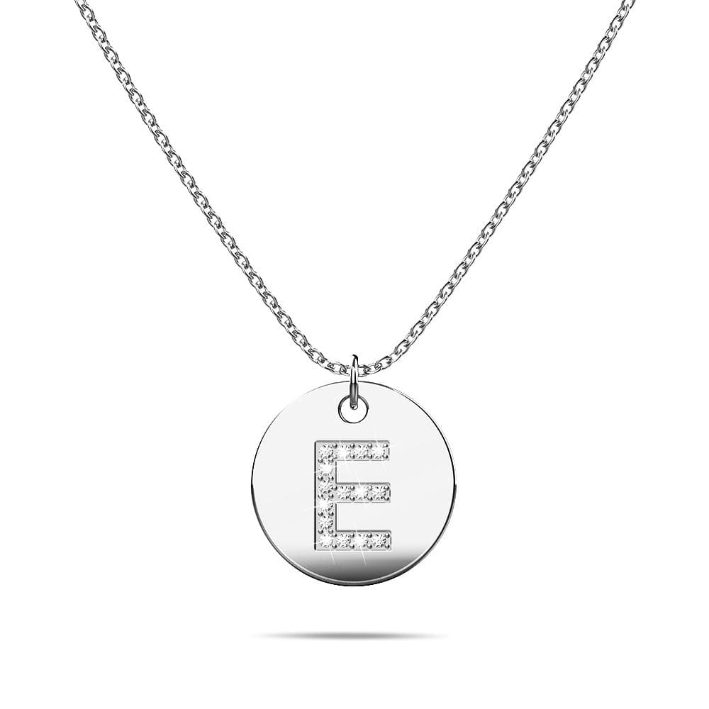 Bullion Gold Initials Fabulous Alphabet Letter Necklace White Gold Layered Steel Jewellery