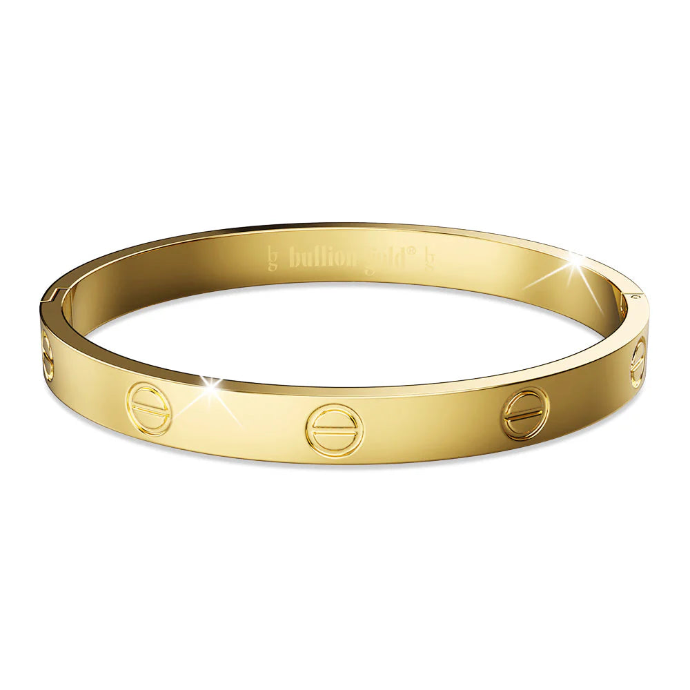 Bullion Gold Carmello Stainless Steel Bangle in Gold - 64mm