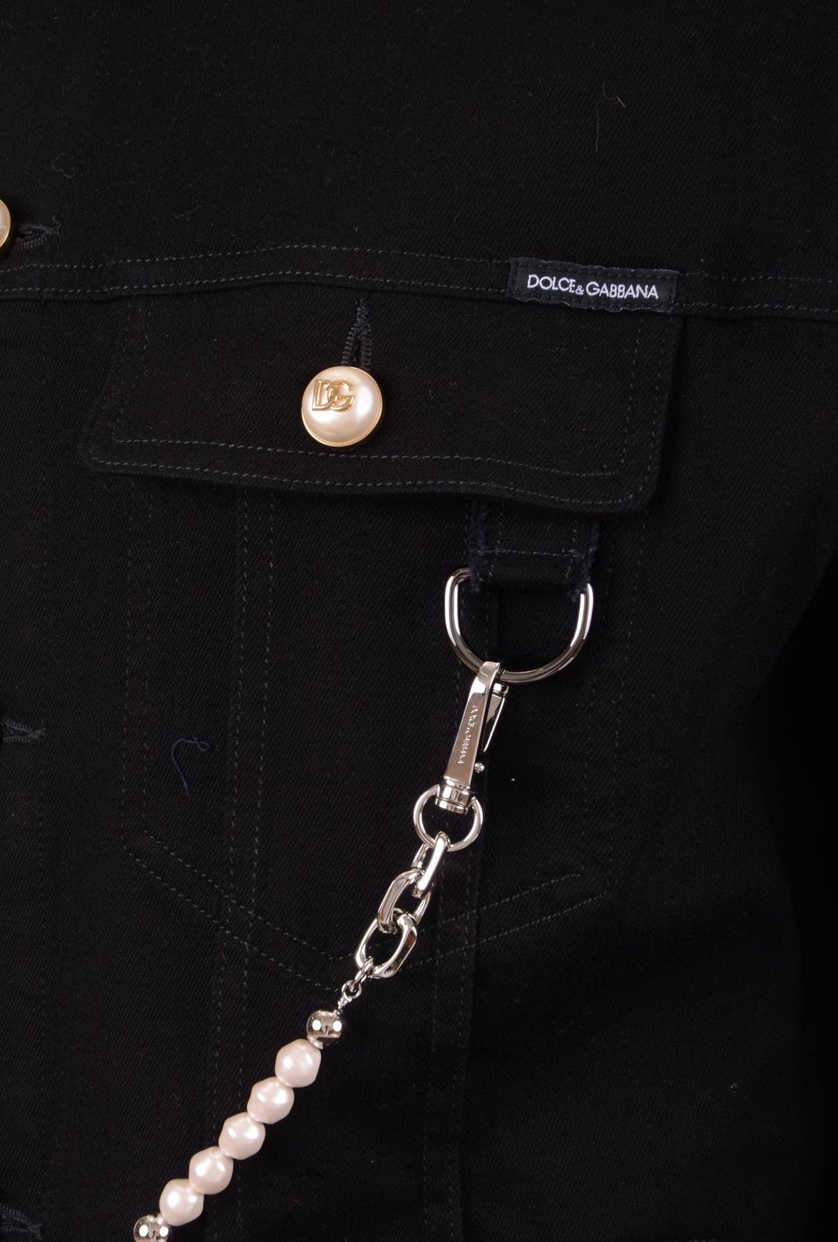 Dolce & Gabbana Men Chain Denim Jacket