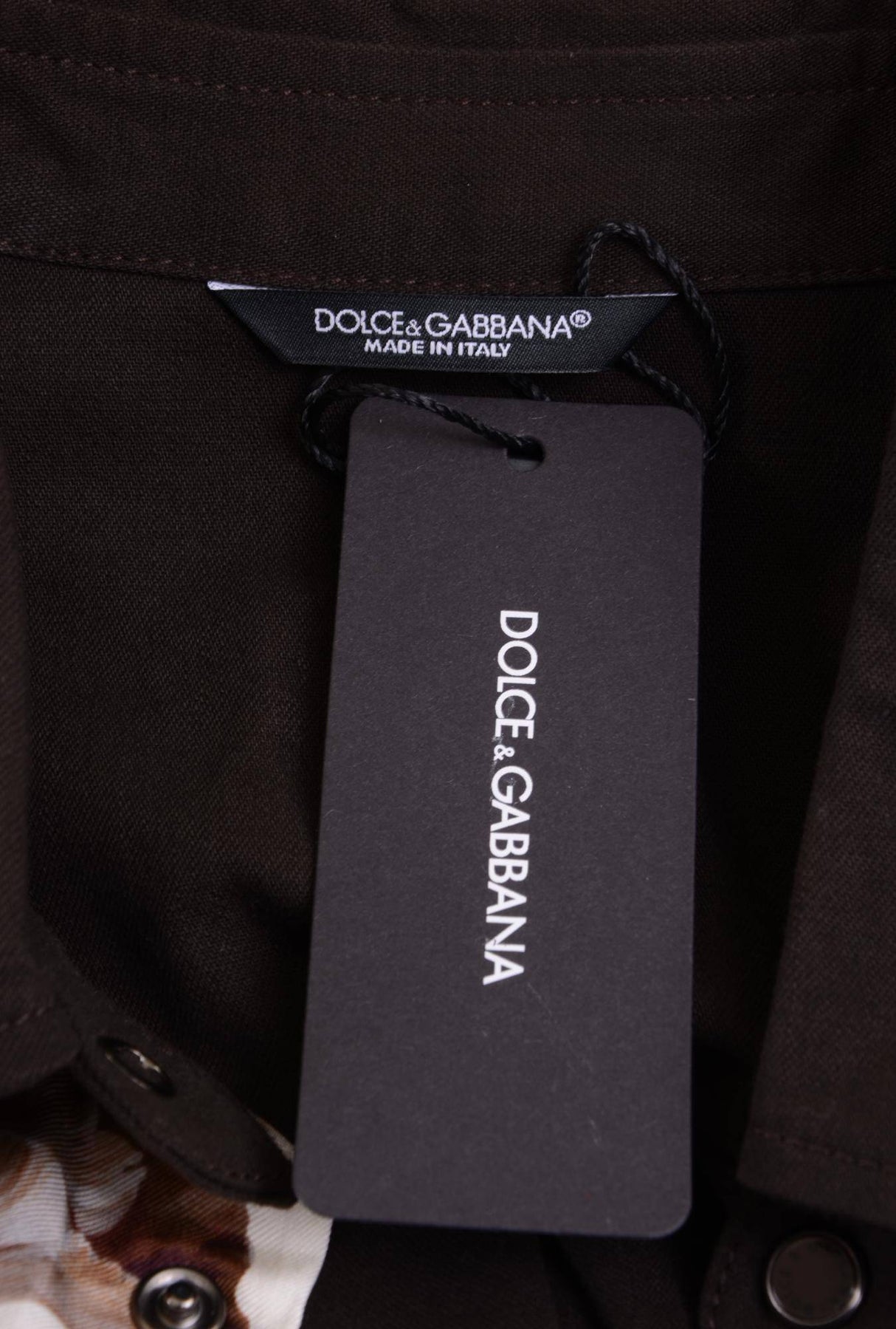 Dolce & Gabbana Men Flowers Combined Long Sleeve Shirt