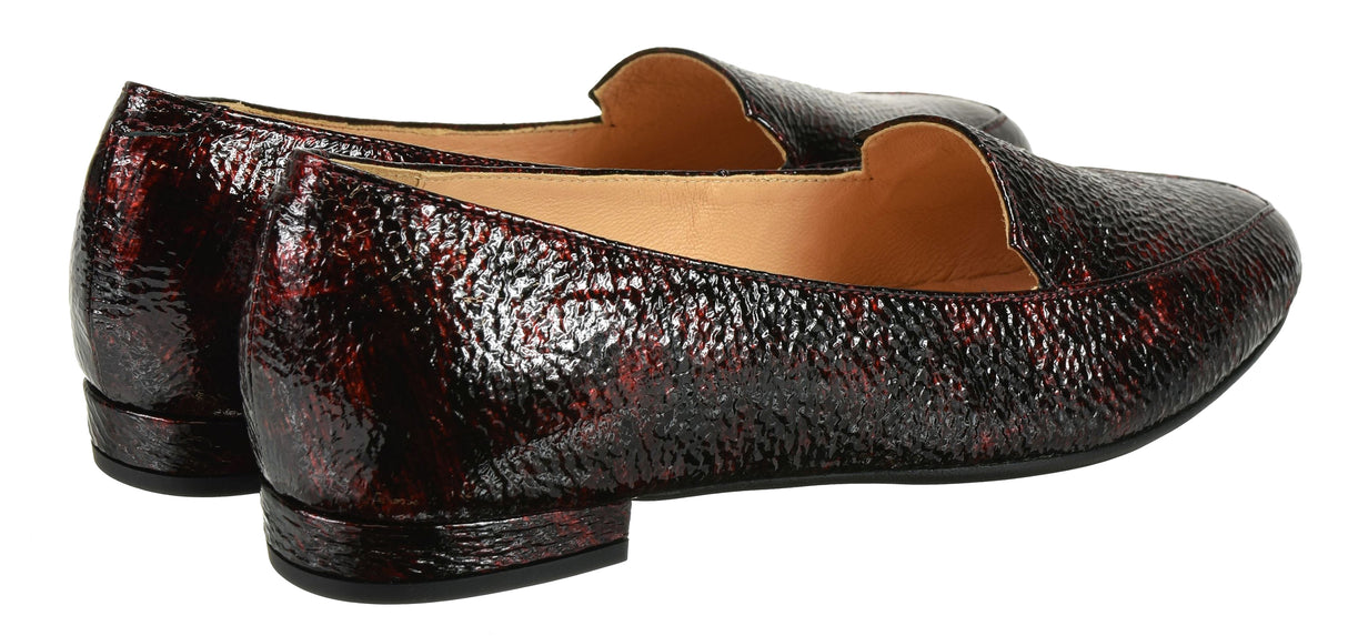 Bosccolo Womens Moccasin - Iridescent Burgundy