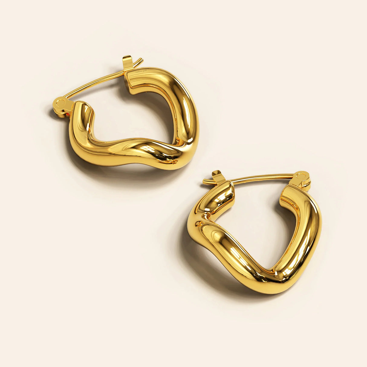 Bullion Gold Sparkling Gold Hoop Earrings