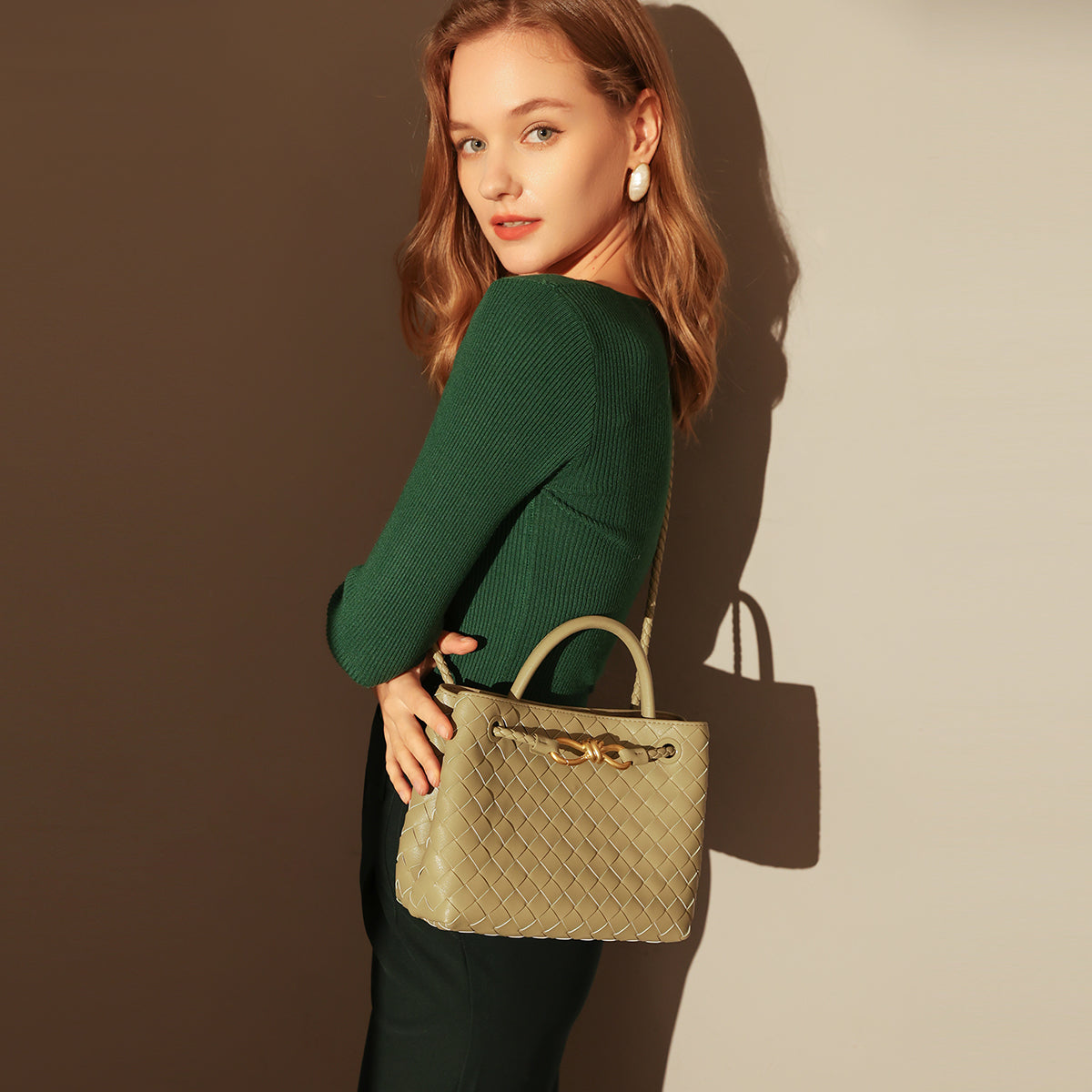Avocado Woven Tote Bag - Avocado