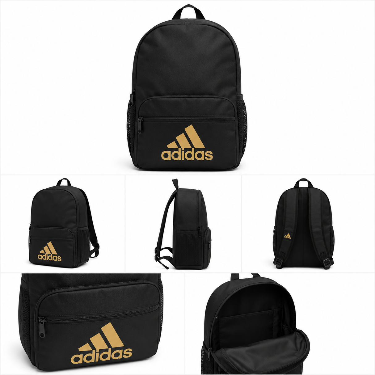 Adidas Unisex Classic Badge Sport Backpack - Black/Gold Met