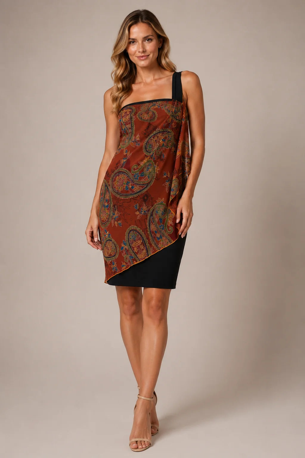 Worship Women's 1 shoulder Dress - Orange