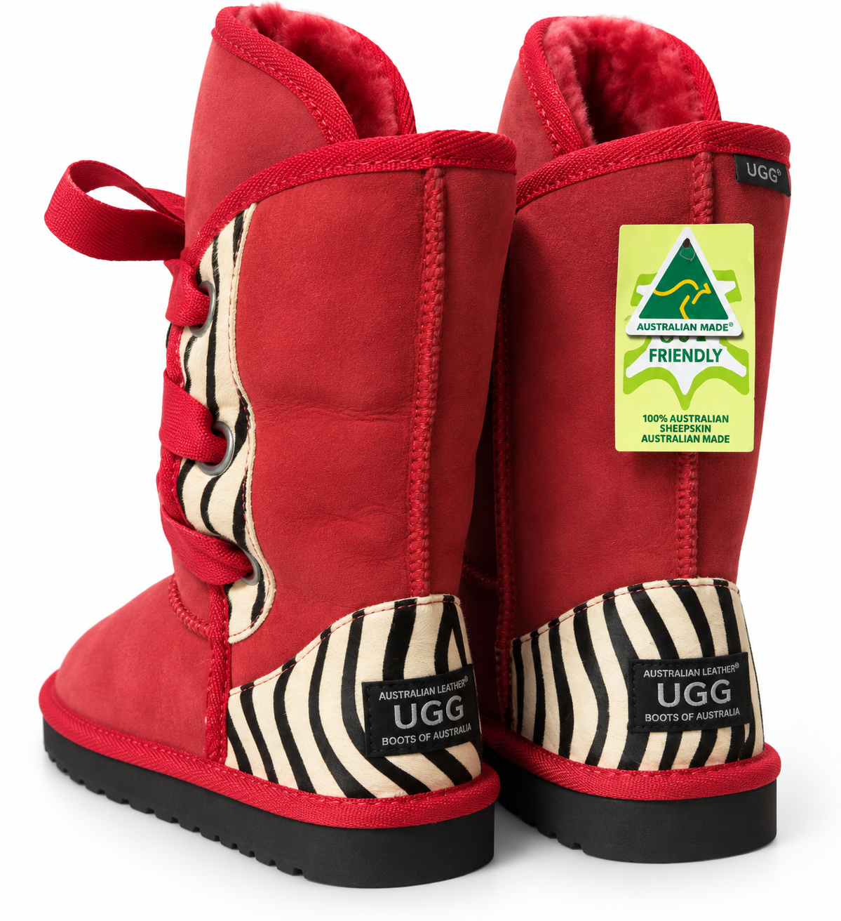 Australian Leather Ugg Roxy Nomad Long - Red Zebra - AU6