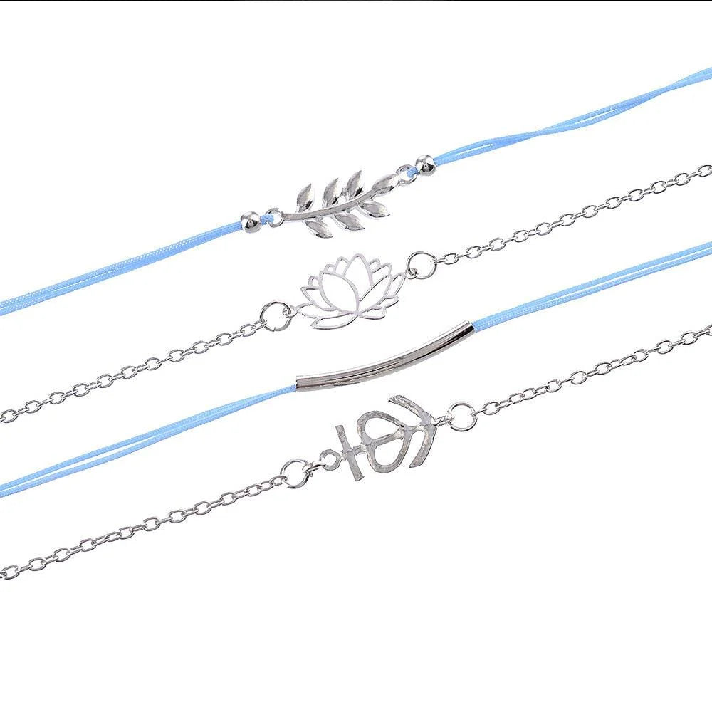 Bohemian 5-Piece Charm Bead Bracelet Set