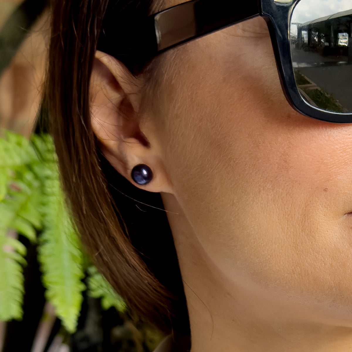 Earrings - Black "Tahitian Style" - Longueur 18 cm