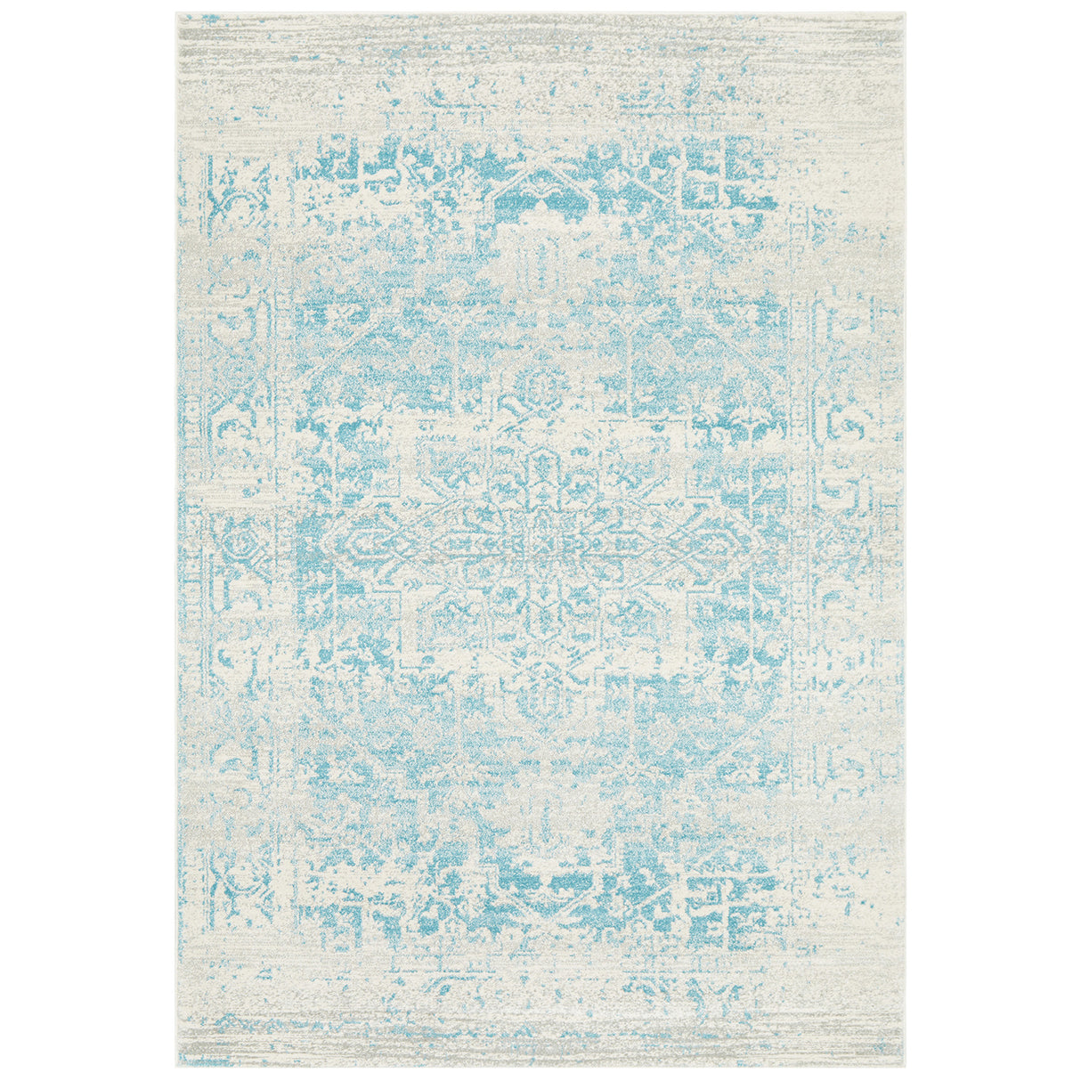 Evoke 253 White Blue Rug