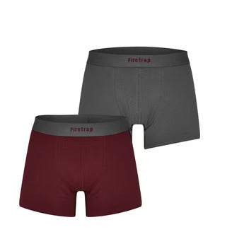 Firetrap Men's 2 Pack Trunks - Grey