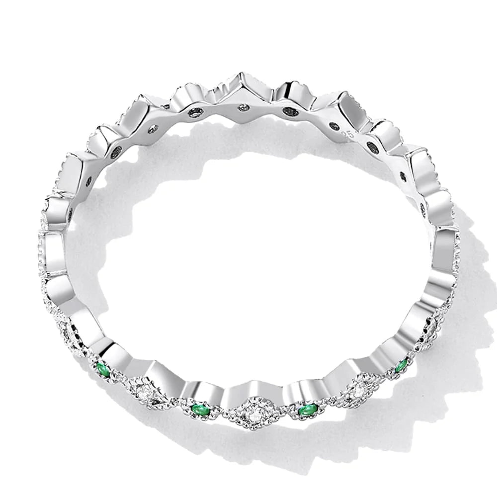 Solid 925 Sterling Silver Diamond Cut Duchess Slim Ring