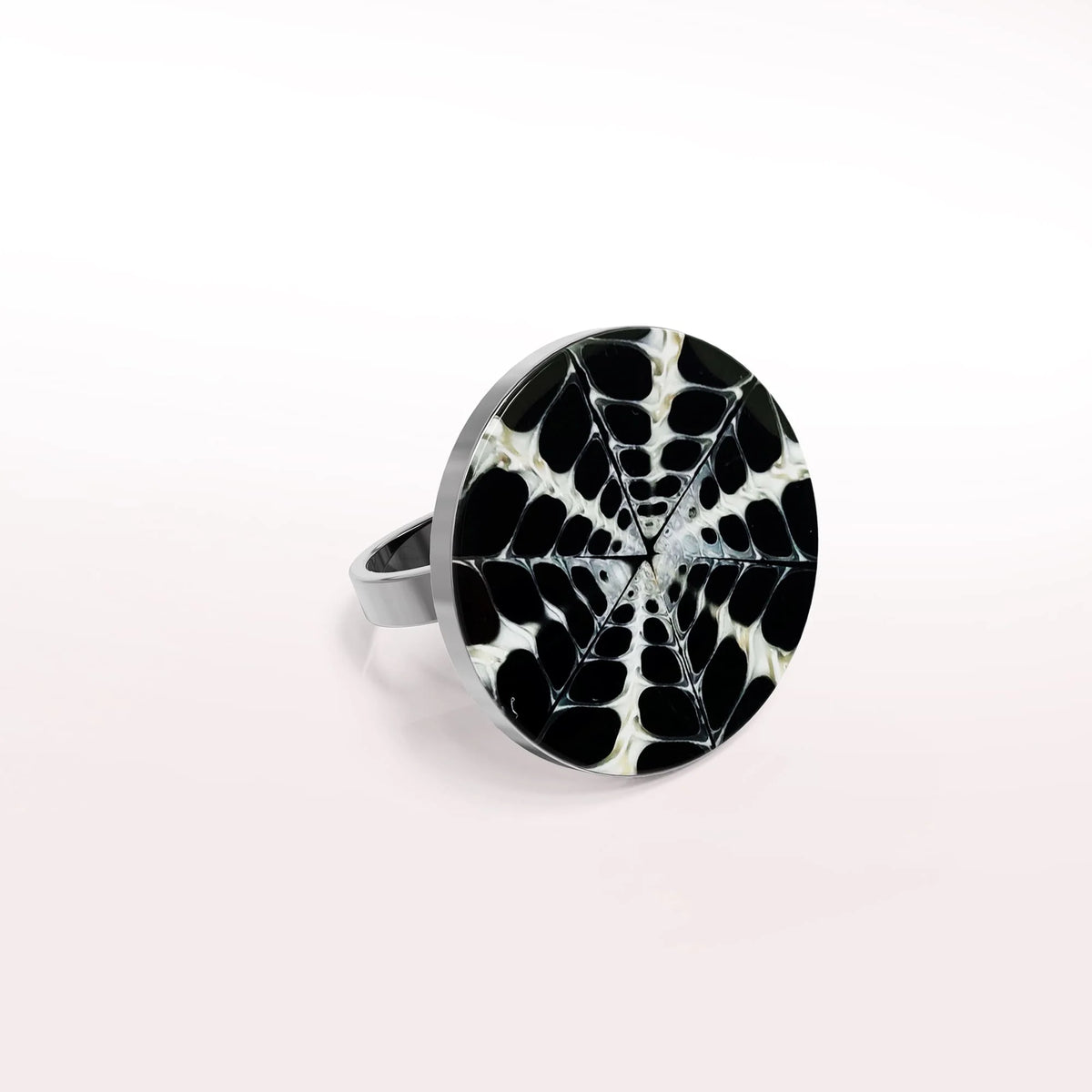 Adjustable Solid 925 Sterling Silver Spider Web Handmade Ring