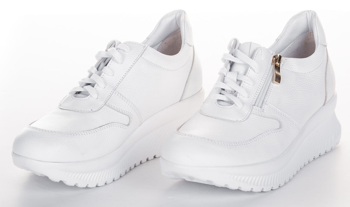 Bosccolo Womens Sneakers With Zipper - White