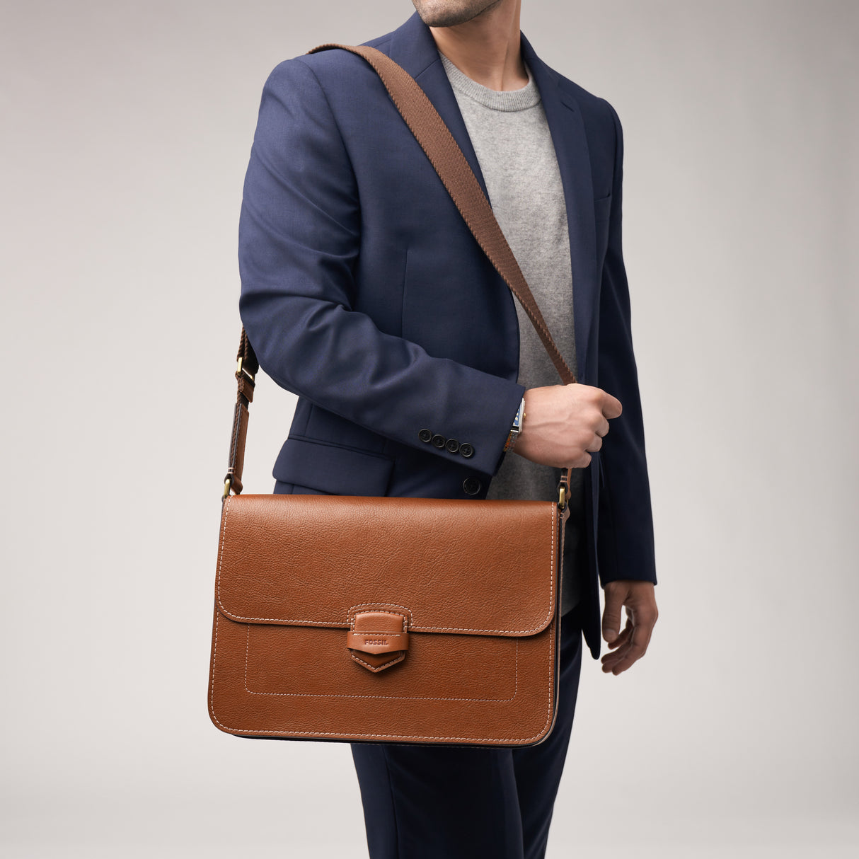 Fossil Lennox Brown Messenger Bag