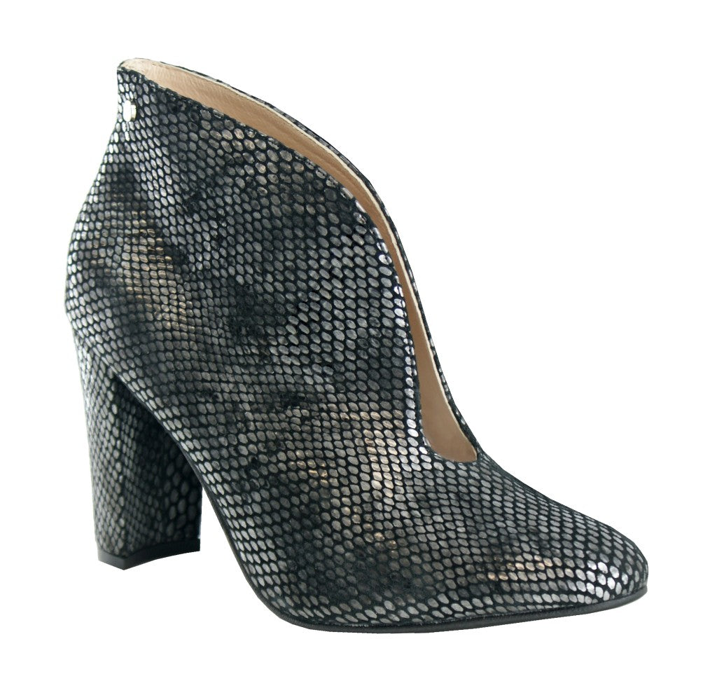 Bosccolo Womens Boots - Silver/Black Scales
