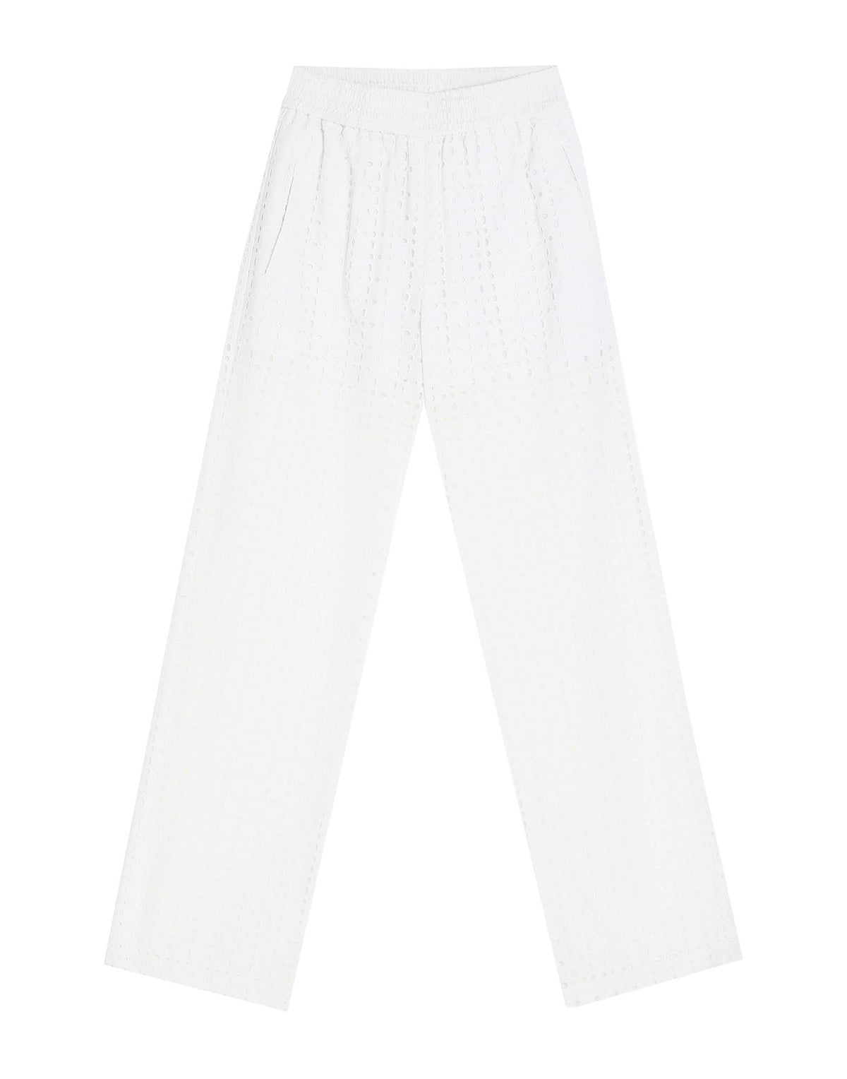 Msgm Womens Pants - White