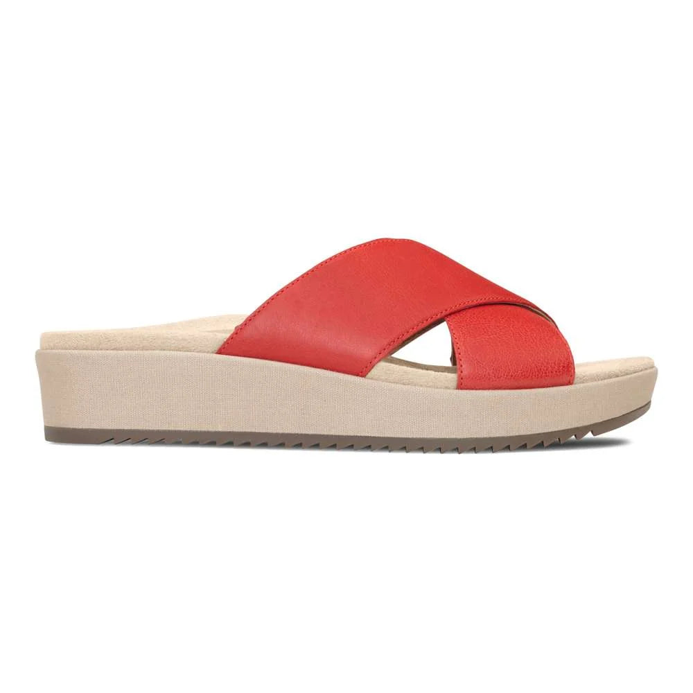 Vionic Hayden Platform Slide - Cherry