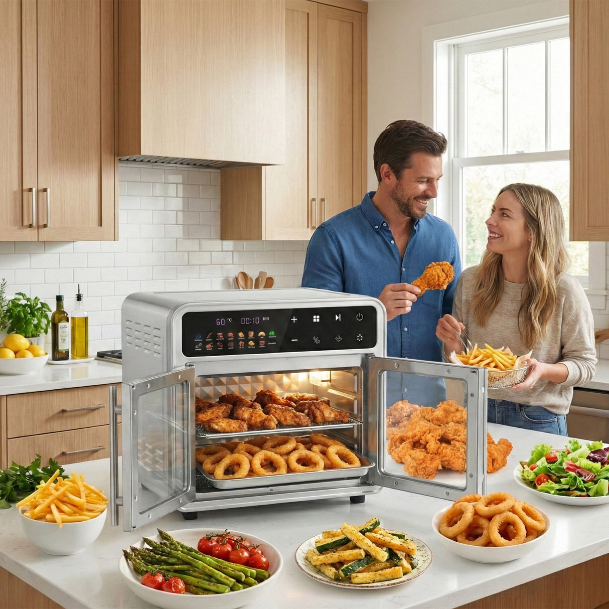 Kitchen Couture 25L French Door Colour Touch Air Fryer - Stainless