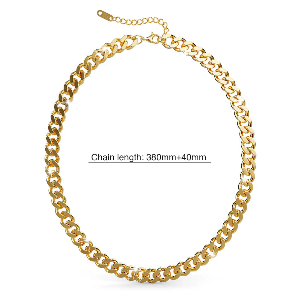 Bullion Gold Rafaela Statement Cuban Chain Link Necklace