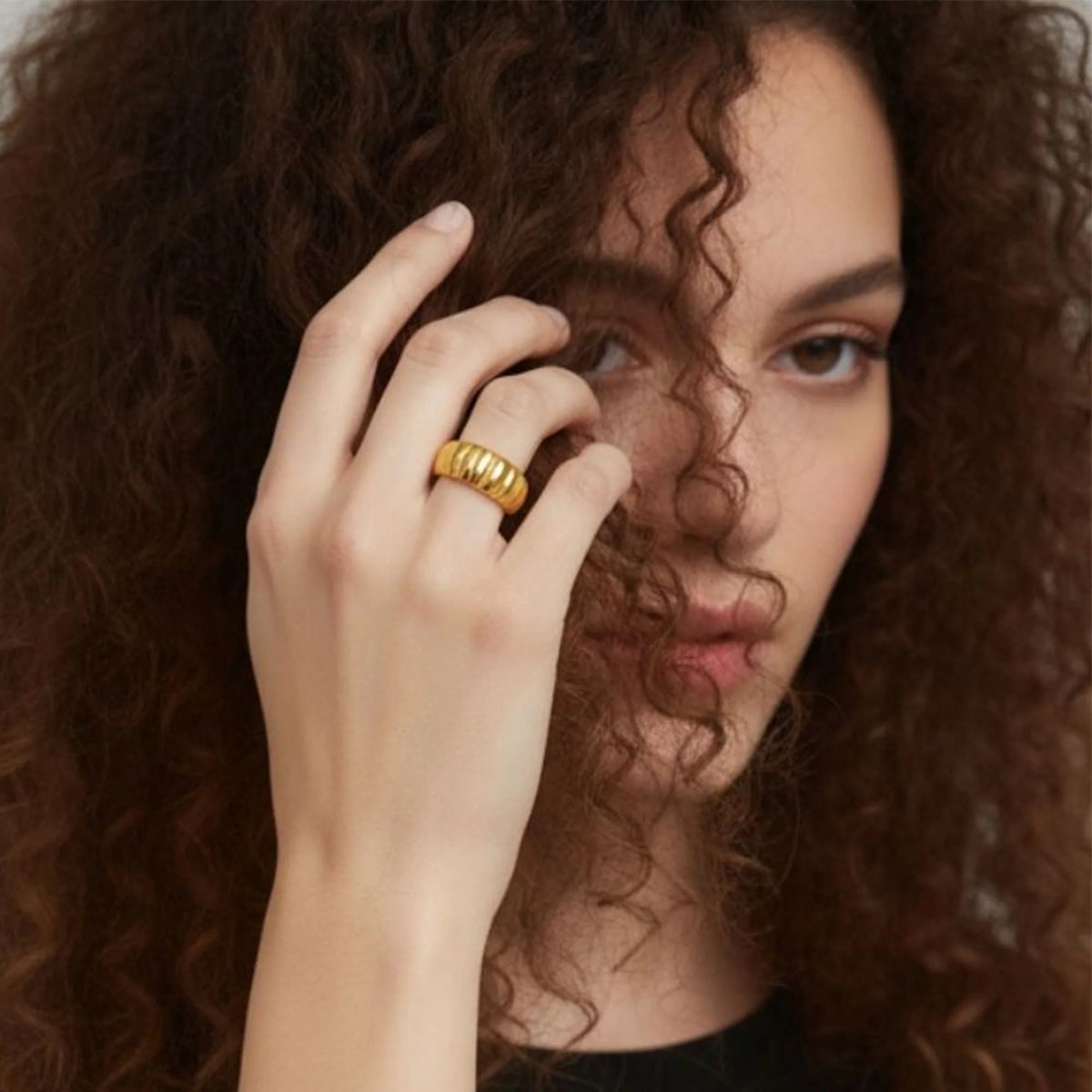 Bullion Gold Aurum Circle Gold Layered Ring