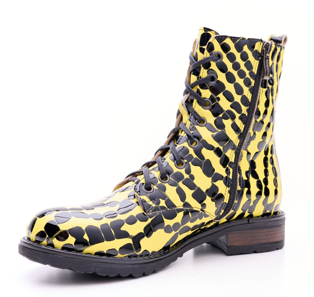 Bosccolo Womens Boots - Black/Yellow