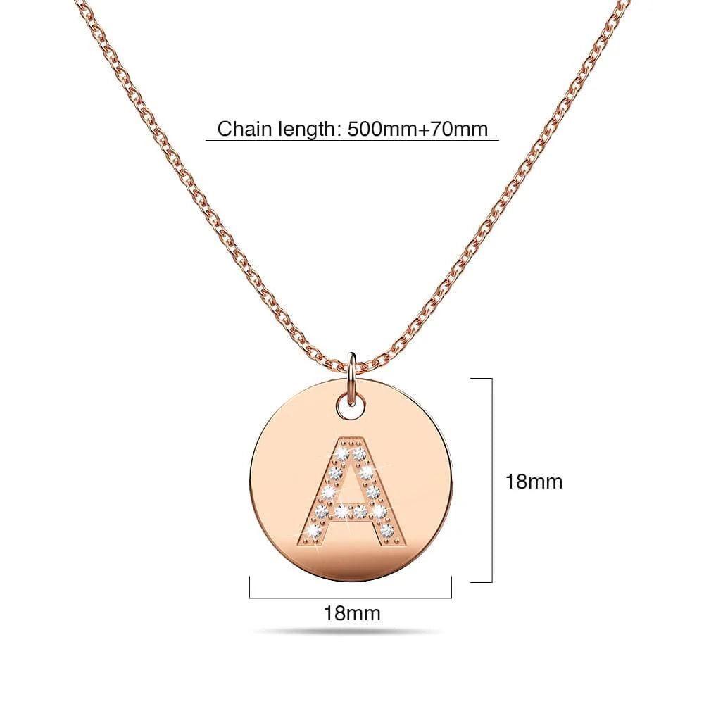 Bullion Gold Initials Fabulous Alphabet Letter Necklace Rose Gold Layered Steel Jewellery