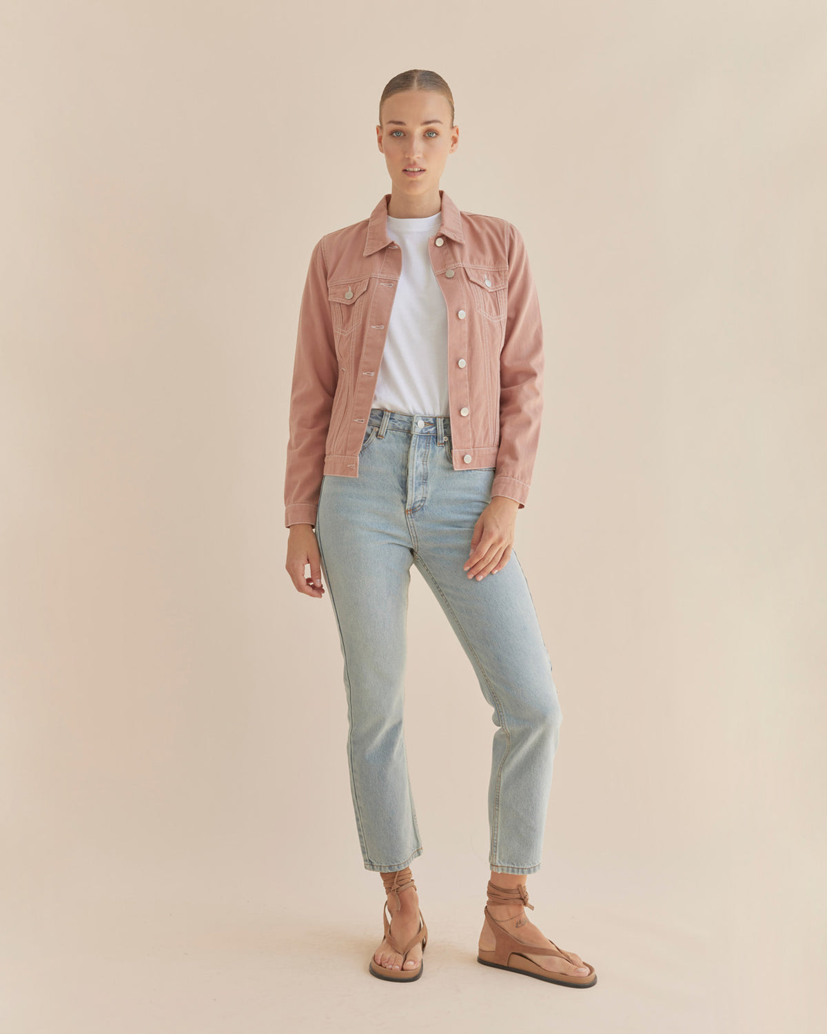 Amelius Alliance Drill Denim Jacket - Rosewood