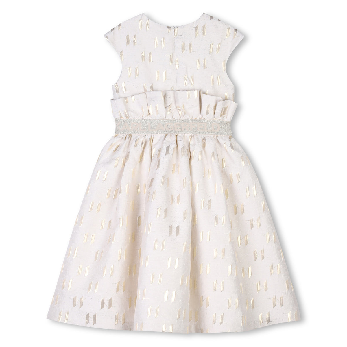 Karl Lagerfeld Girls Decorative Formal Dress - Beige