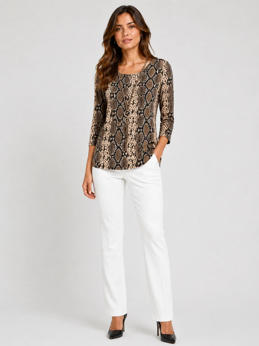 Worship Women's Loose Tunic -Leopard