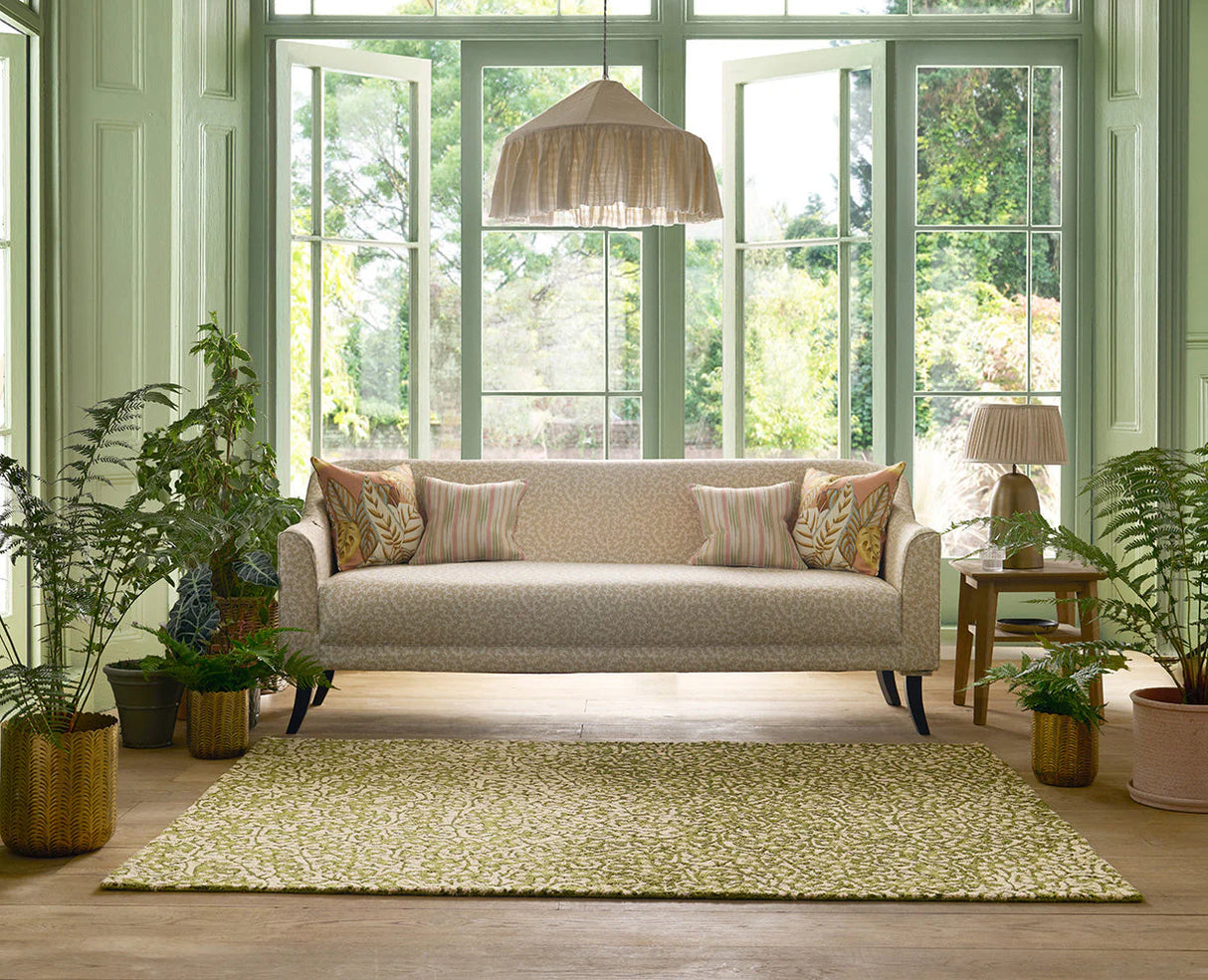 Sanderson Truffle Olive 446007 Outdoor Rug