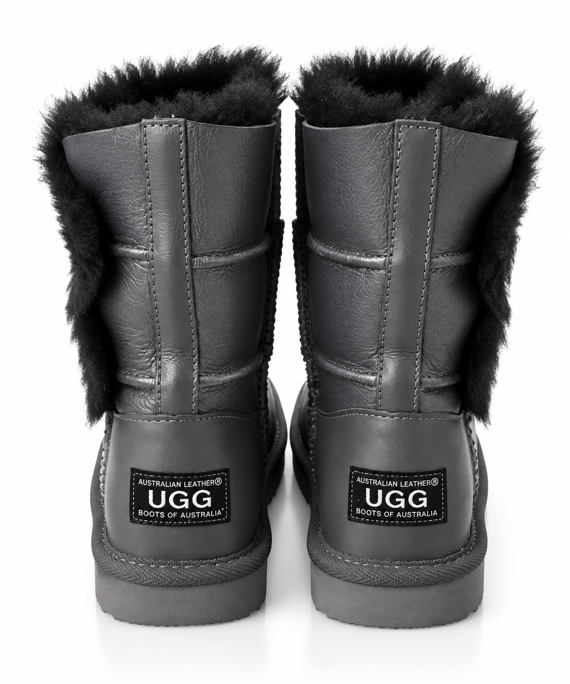 Australian Leather Ugg Classic Long 2Button - Metallic Grey - AU4