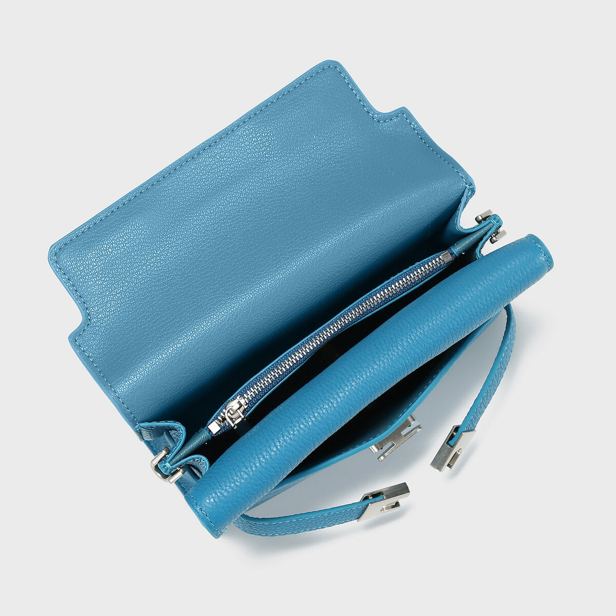 TOGO Leather Flap Crossbody Bag - Blue