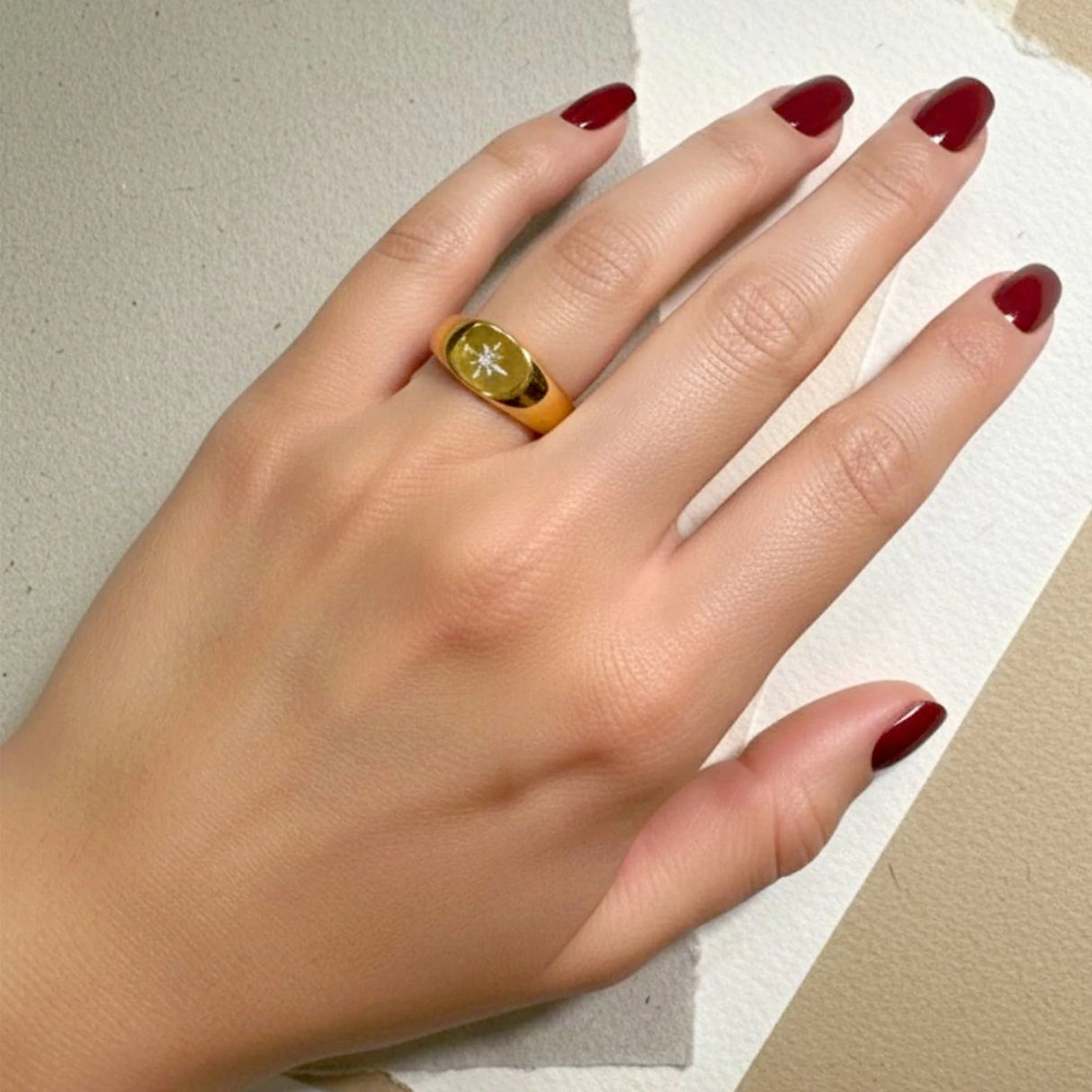 Bullion Gold Celestial Brilliance Ring with Cubic Zirconia in Gold Layered