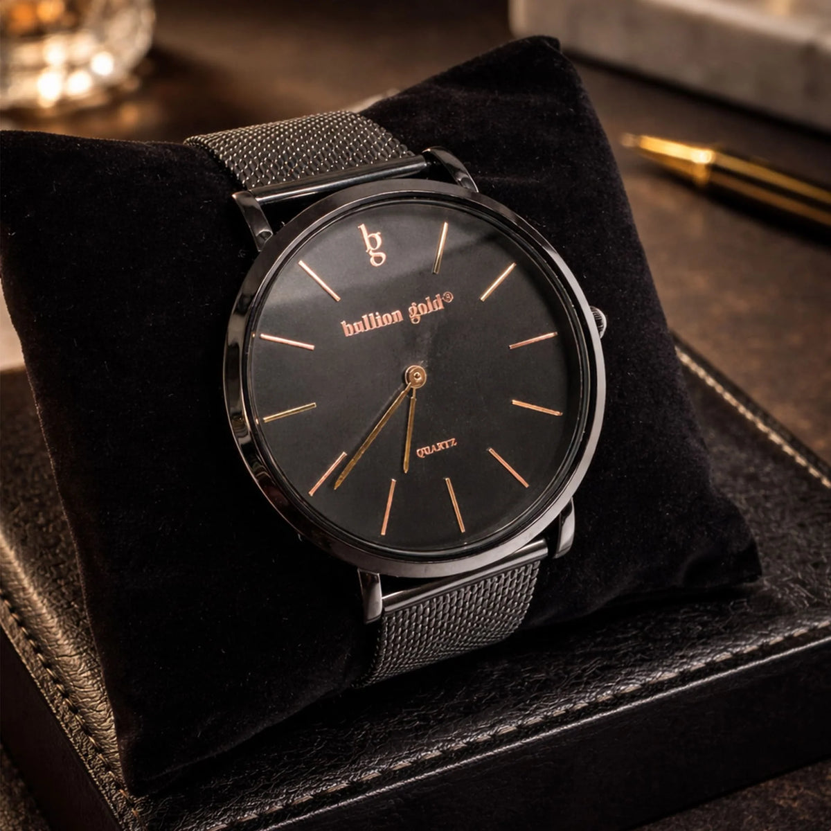 Bullion Gold Bullion Gold Timeless Dream Watch - Black and Rose Gold