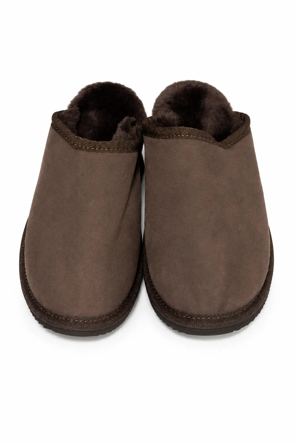 Australian Leather Ugg Scuffs Slipper - Chocolate - AU7-8