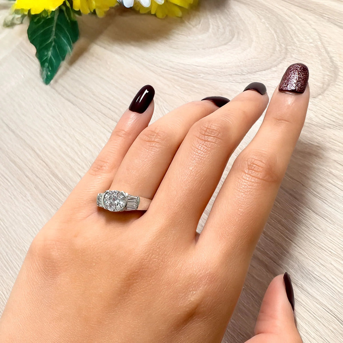 Bullion Gold Be My Lady White Gold Layered Ring