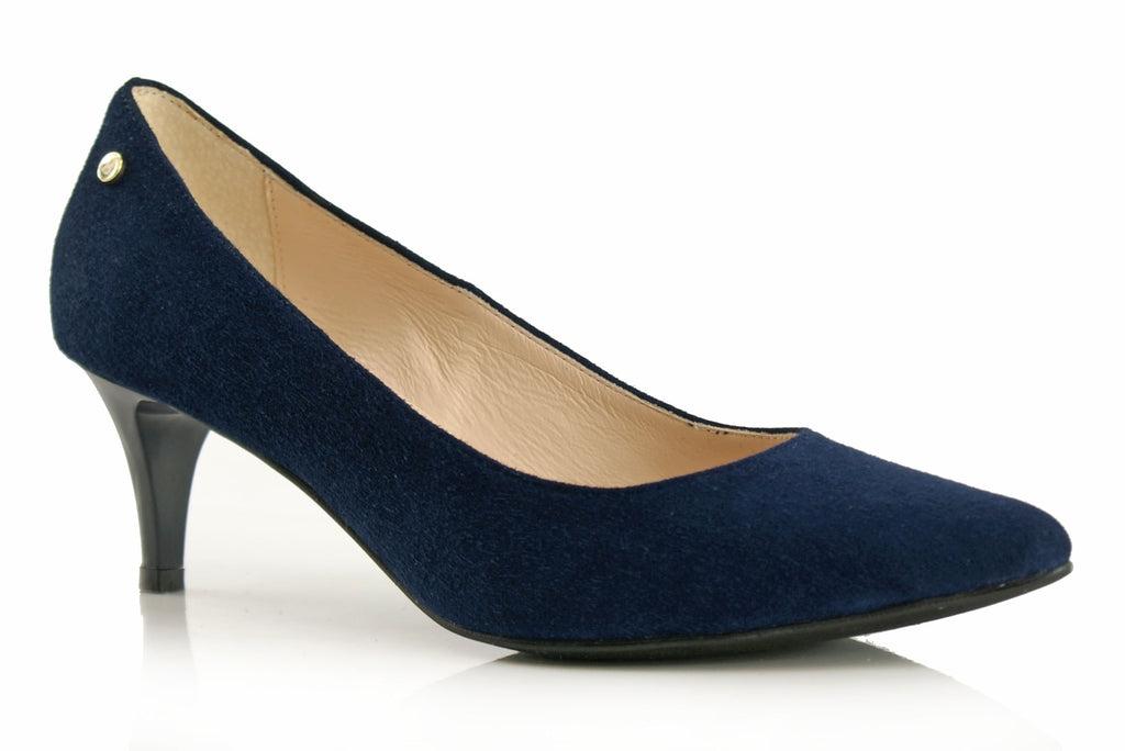 Bosccolo Womens Spike Heels Suede 200 - Navy Blue Suede