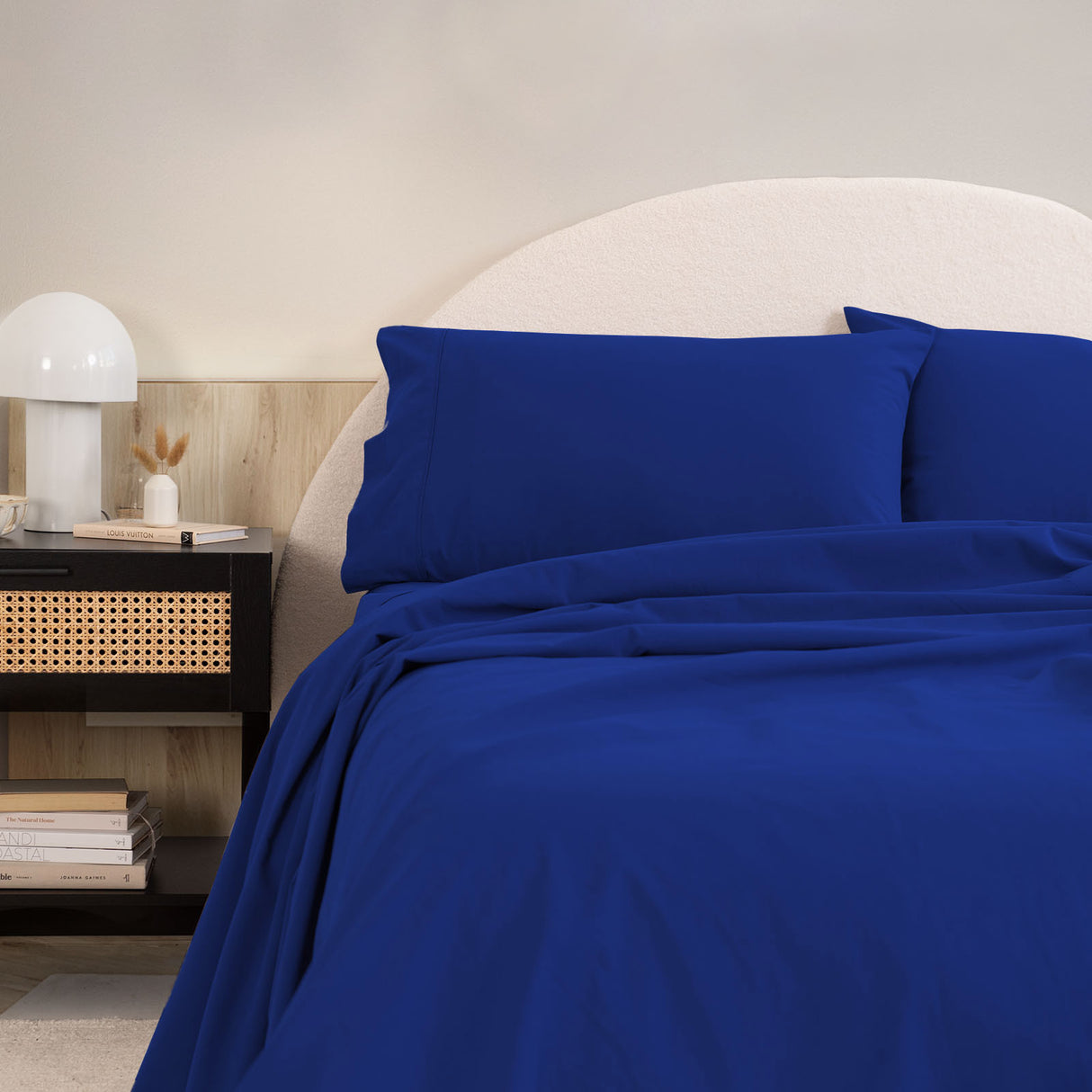 Royal Comfort Vintage Washed 100 % Cotton Sheet Set- Royal Blue
