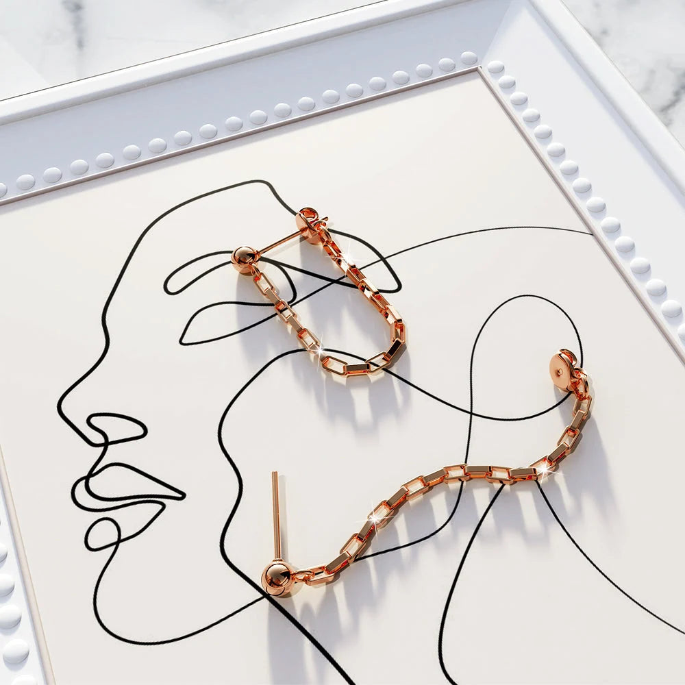 Bullion Gold Merry Stud Ball Rose Gold Layered Earrings