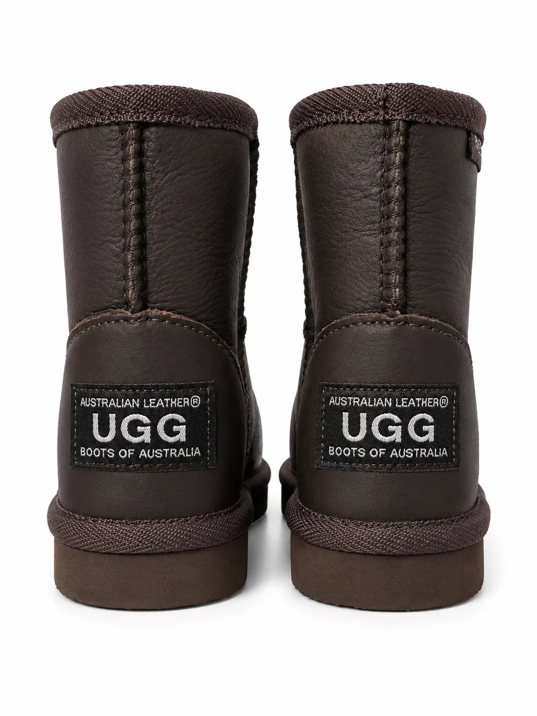 Australian Leather Ugg Kids Classic Leather Short - Chocolate - AU12
