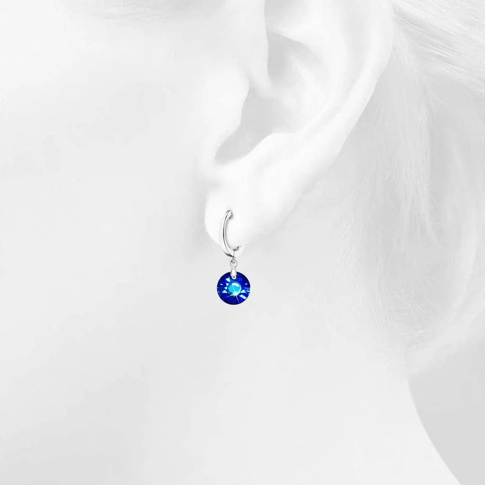Krystal Couture Bright Blue Drop Earrings Embellished with Crystals from SWAROVSKI