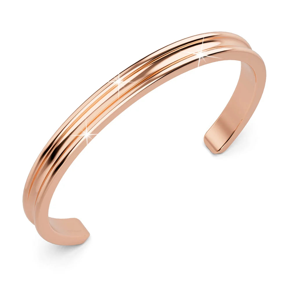 Boxed Make it Gold Earrings & Bangle Set in Rose Gold