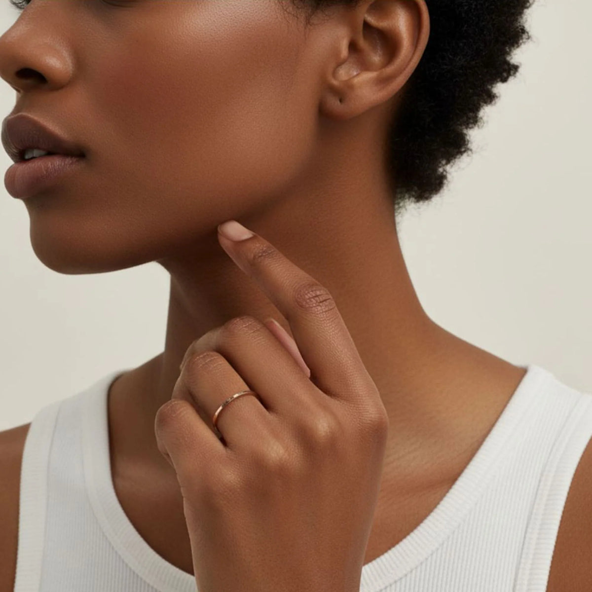 Bullion Gold Rose Gold Simplicity Slim Ring