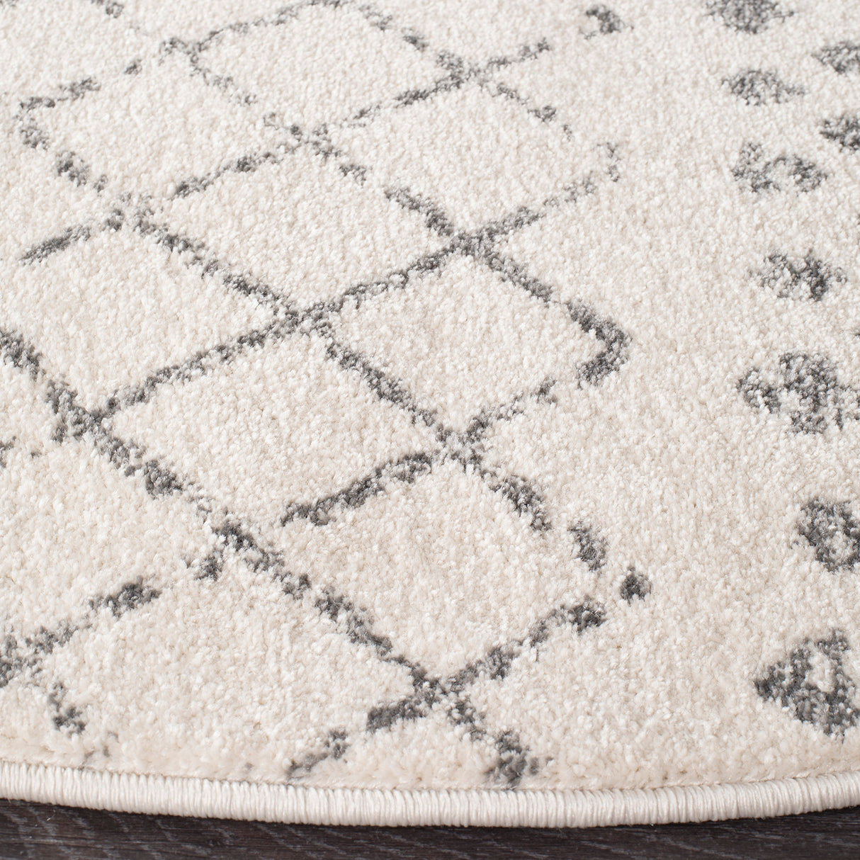 Oasis 454 White Round Rug