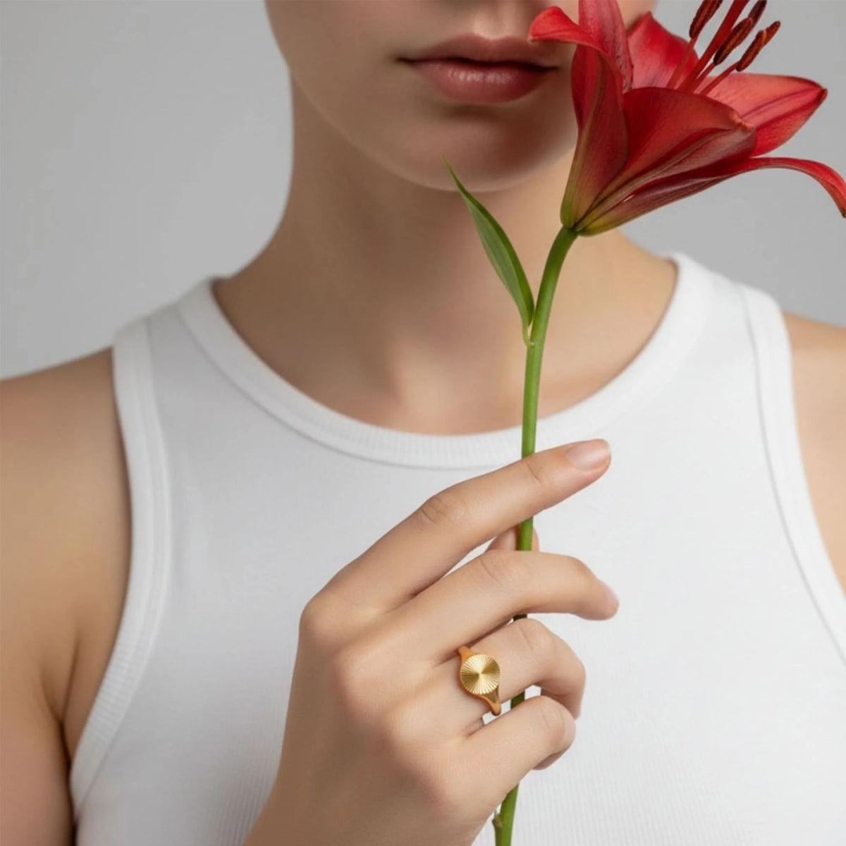 Bullion Gold Vortex Aura Gold Plated Ring