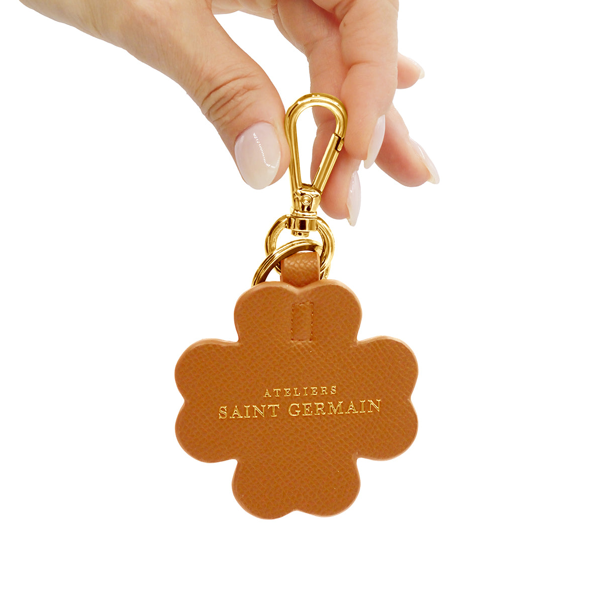 JEWELRY BAG - KEY RING "CLOVER" BROWN